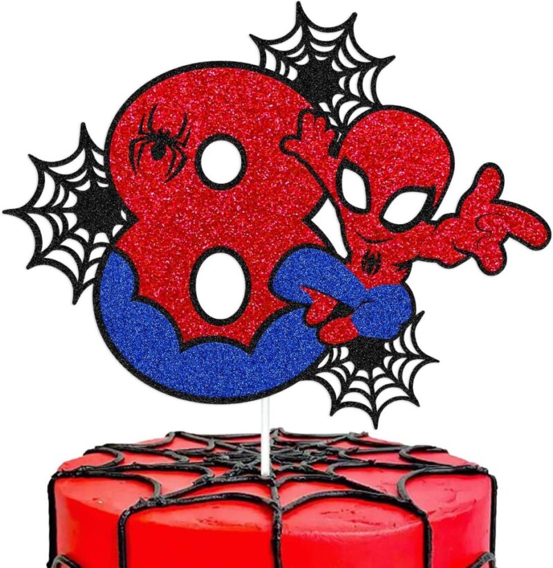 Spiderman Number Cake 